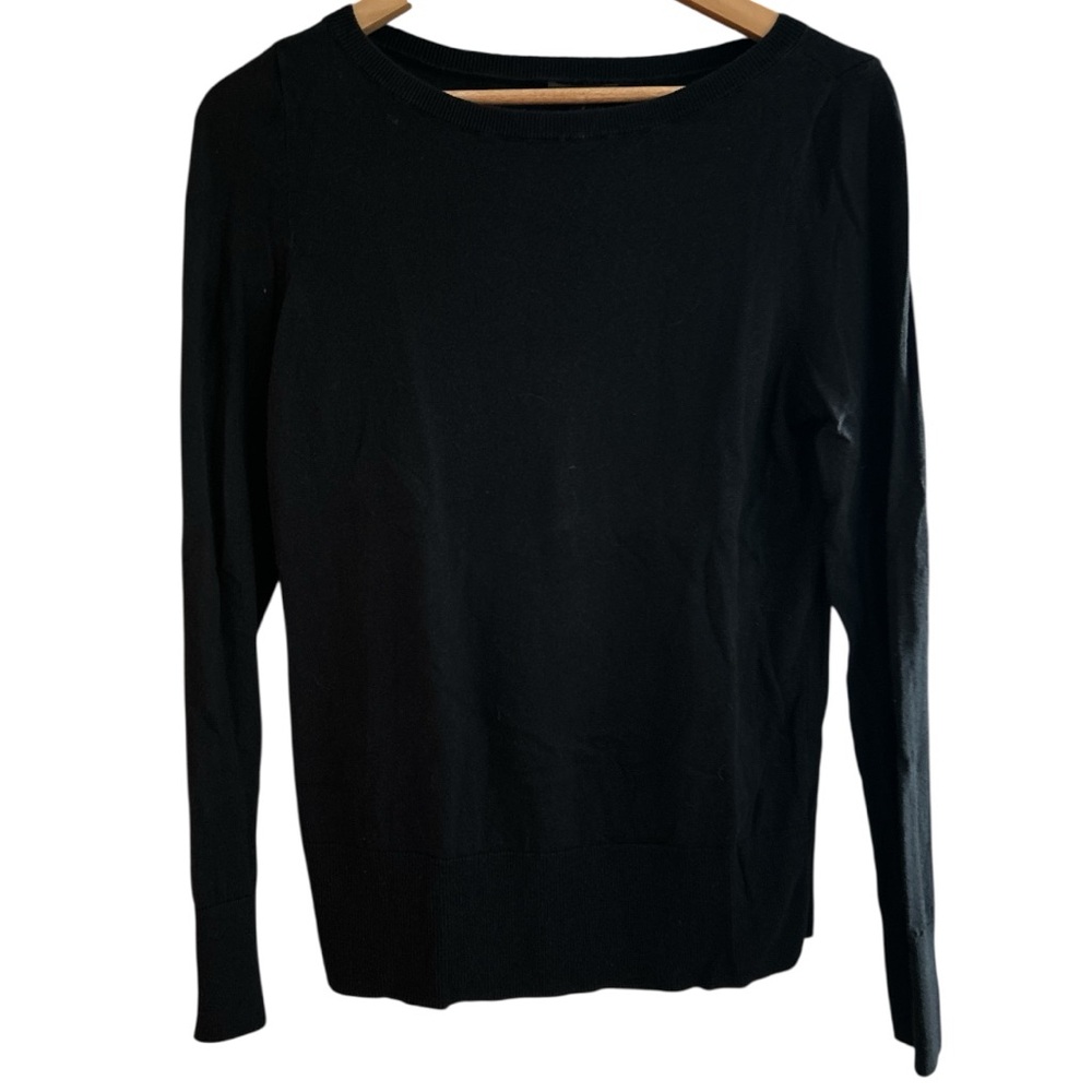 Halogen Classic Black Crew Neck Sweater